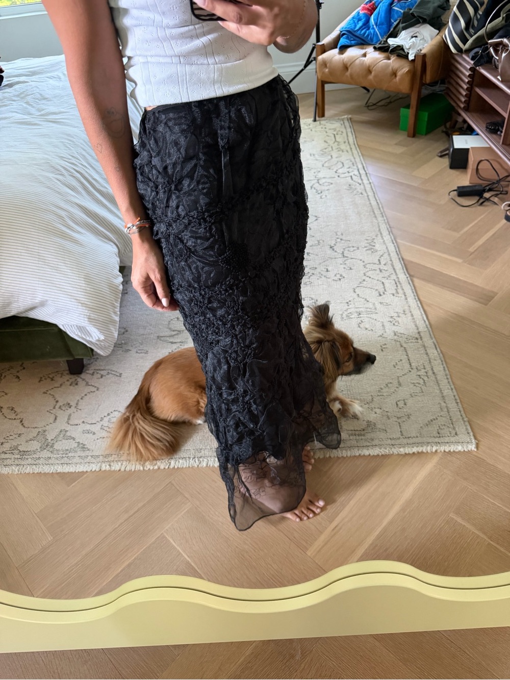 Cecilie Bahnsen Black Glenda Midi Skirt - Picture 3 of 8